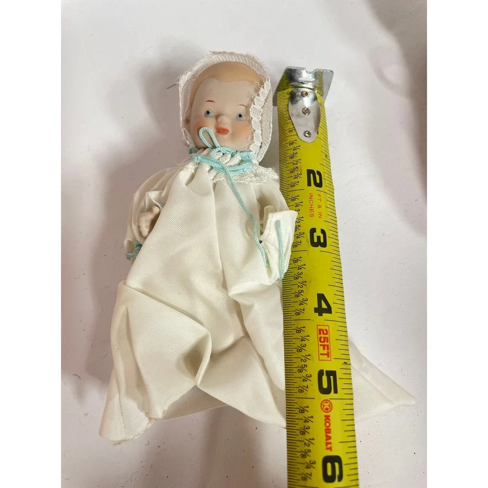 Vintage Shackman Porcelain Baby Doll Japan & Blonde Vinyl Baby Doll‎ Lot 2pc